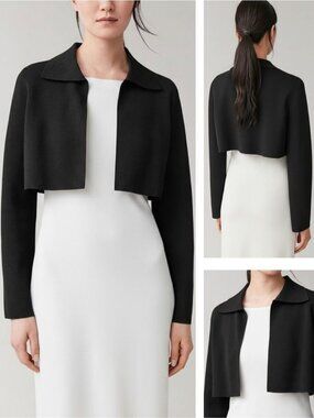 COS Cropped Black Jacket Size Small